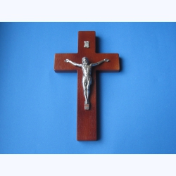 Krzyż drewniany ciemny brąz 25,5 cm JB 4